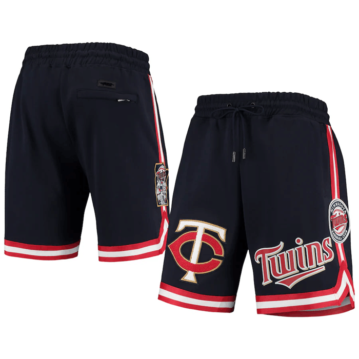 Men's Minnesota Twins Navy Team Shorts - Click Image to Close